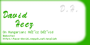 david hecz business card